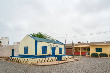 Palmeira Limanı 'ndaki Koloni Evi' nde. Palmeira 'lı Sao Jose Topluluğu, Sal Adası, Cape Verde, Afrika.