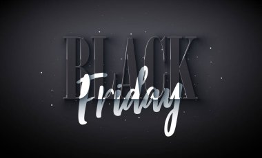Black Friday Sale Illustration with Üstün 3d Lettering on Dark Background. Kutlama Kart, El ilanı, Bayrak, Kutlama Posteri veya Parti Davetiyesi için Yeni Yıl ve Noel Tasarım Şablonu