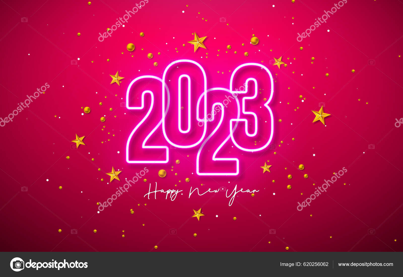 Happy new year 2023 greeting card holiday Vector Image