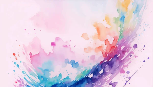 Abstrakte Bunte Aquarell Hintergrund Flüssige Flüssigkeit Fließende Farbe Splash Wallpaper — Stockvektor