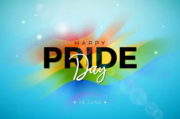 Happy Pride Day Lgbtq Фоне Sky Blue Июня Love Love — стоковый вектор