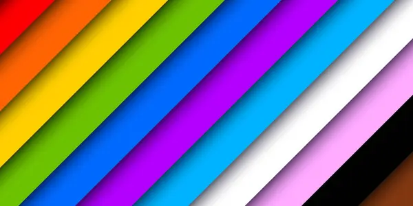 Lgbtqia Trots Maand Achtergrond Illustratie Met Kleurrijke Rainbow Vlag Strepen Rechtenvrije Stockillustraties