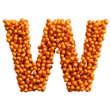 Birçok portakaldan alfabe, W harfi..