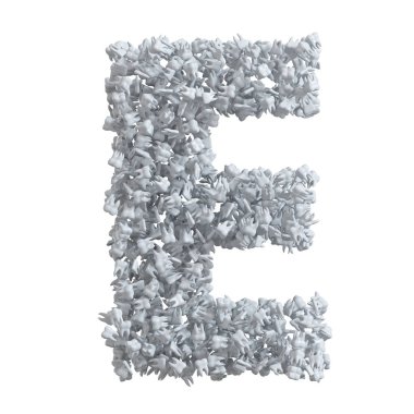 Dişlerden oluşan alfabe, E harfi..