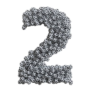 Alfabe futbol toplarından yapılma, 2 numara..