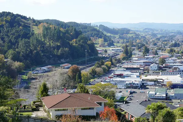 stock image The town of Taumarunui, King Country, New Zealand