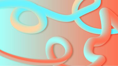 İç içe geçmiş mavi ve turuncu döngüler, tasarım projeleri, arka planlar, markalaşma ve soyut kavramlar için mükemmeldir..