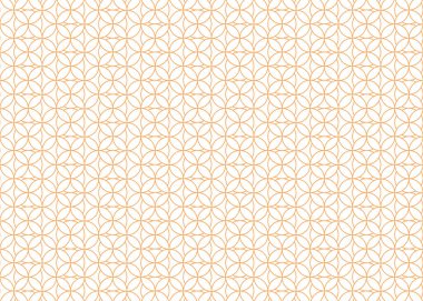 Geometri, beyaz zemin üzerinde turuncu dairelerin tekrarlanan örüntüsü. Özgeçmiş, ambalaj, tekstil, kırtasiye ve pazarlama malzemeleri için elverişli.