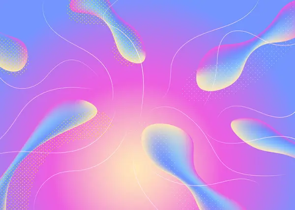 Grafik tasarım projeleri, web sitesi arkaplanları, sosyal medya gönderileri ve duvar kağıdı için uygun renkli şekil ve satırlara sahip soyut arkaplan.