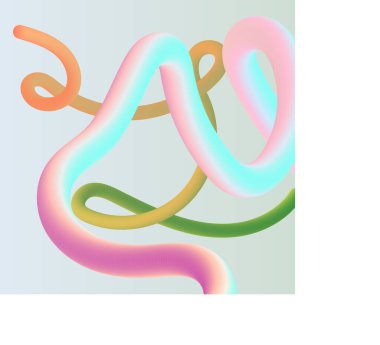 Birbirine dolanmış renkli soyut çizgiler tasarımlara dinamik bir dokunuş ekler. Arkaplan, poster, web grafikleri ve sanatsal projeler için elverişli.