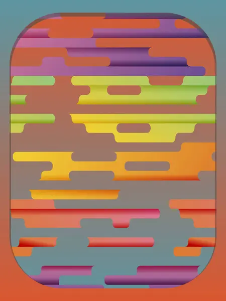 Gökkuşaklı bir kare çizimi