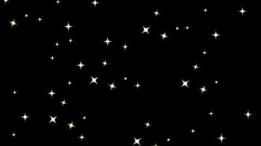 Siyah zemin üzerinde altın yıldızlar