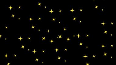 Siyah arka planda altın yıldızlar. Kusursuz desen. Tasarım için soyut çizimler. vektör.