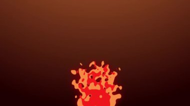 Siyah arkaplanda yangın patlaması.
