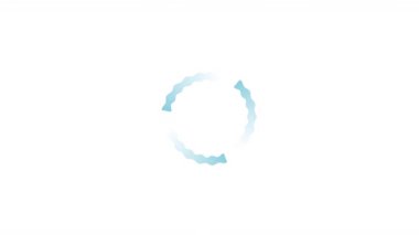 Temiz ve modern bir ilerleme göstergesi olarak tasarlanmış, renk değiştiren hızlı dalgalı segmentleri olan şeffaf bir arkaplan yükleme animasyonu.