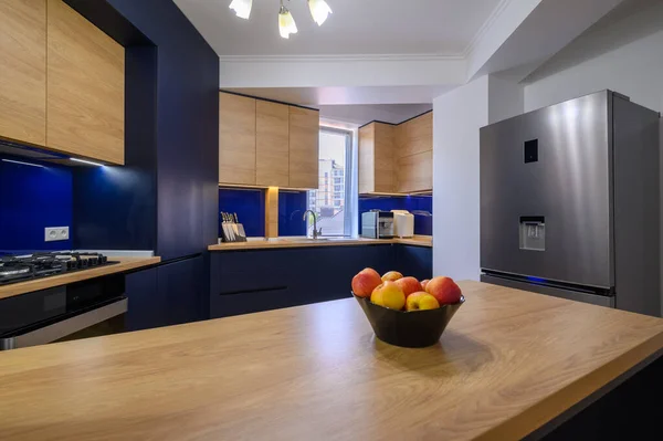 Stylish Large Studio Apartment Kitchen Open Living Room Good Renovation — Photo