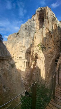 El Caminito Del Rey, The Kings Little Path, Malaga Eyaleti, El Chorro Gorge Güzel Manzaraları, Ardales, Malaga, İspanya