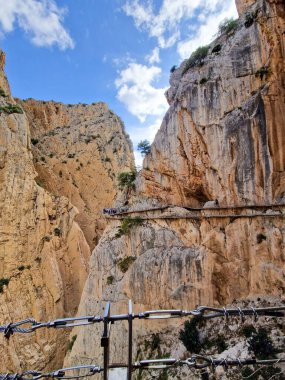 Royal Trail Also Known as El Caminito Del Rey - Mountain Path Along Steep Cliffs in Gorge Chorro, Andalusia, Spai