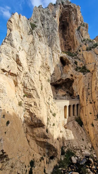 Royal Trail Also Known as El Caminito Del Rey - Mountain Path Along Steep Cliffs in Gorge Chorro, Andalusia, Spai