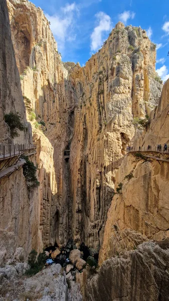 Royal Trail Also Known Caminito Del Rey Mountain Path Steep Royalty Free Stock Fotografie