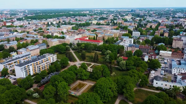 Riga Cityscape Spring Aerial View Video Stadt Lettland Sunny Day — Stockfoto