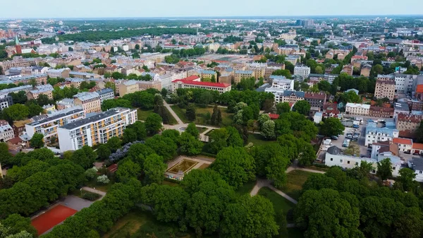 Riga Cityscape Spring Aerial Top View Video Cidade Letónia Dia — Fotografia de Stock