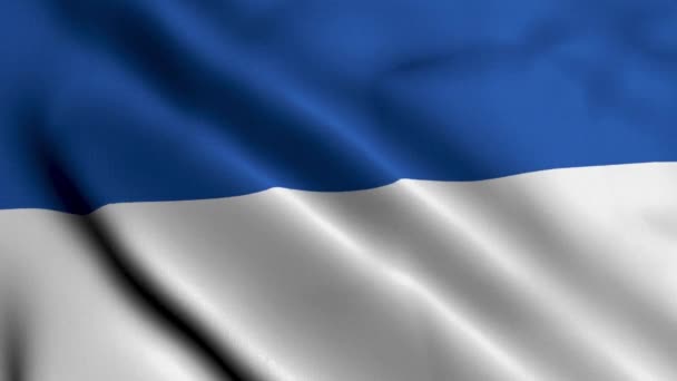 波鸿市德国国旗 波纹面料绸缎面料国旗的Bochum 3D图解 德国博齐姆市真正的纹理旗 高度详细的旗帜动画欧洲联盟城市旗 — 图库视频影像