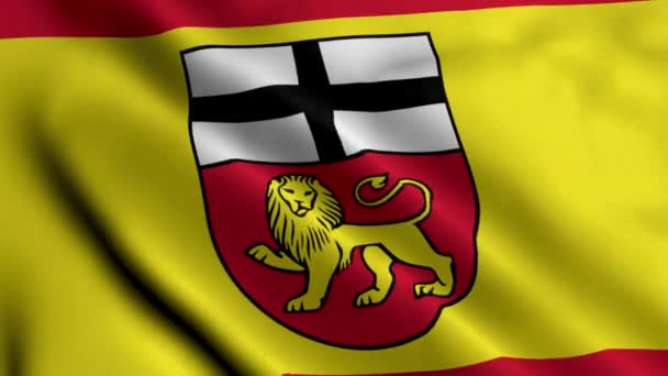Bonn City State Flag Duitsland Wuivende Stof Satijn Textuur Nationale — Stockvideo