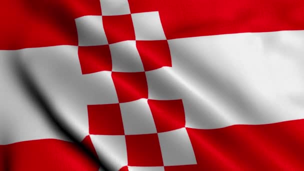 Hamm City State Flag Alemania Tela Ondulada Satén Textura Bandera — Vídeos de Stock