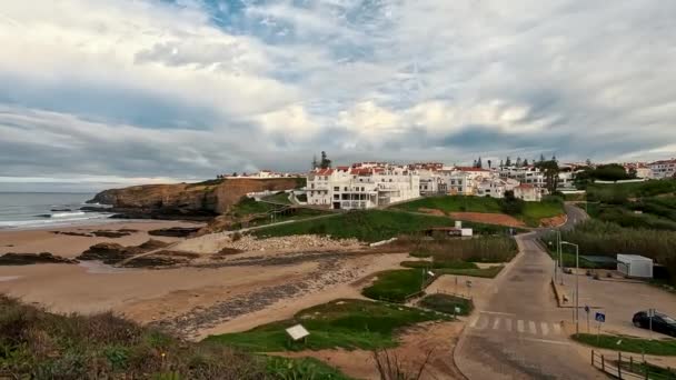 Almograve Sahili Alentejo Portekiz Vicentine Sahili Doğal Parkı Portekiz Yürüyüş — Stok video