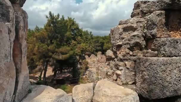Phaselis Starověké Město Kemer Antalya Nebo Faselis Byl Řecké Římské — Stock video