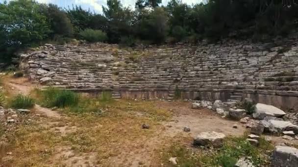 Phaselis Noto Anche Come Phaselis Ancient City Harbor Road Pensa — Video Stock