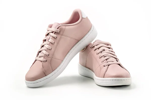 Sapatos Tênis Rosa Isolados Fundo Branco — Fotografia de Stock