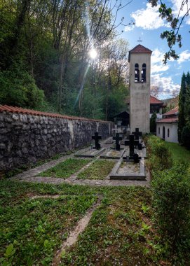 Sırbistan 'daki Kutsal Bakire Varsayımı Manastırı (Manastir vavedenja presvete bogorodice), Sicevo Vadisi (Sicevacka klisura). 