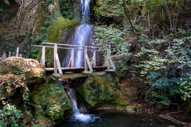 Sırbistan 'ın Sokobanja kenti yakınlarındaki Ozren Dağı' nda Şelale Ripaljka doğada