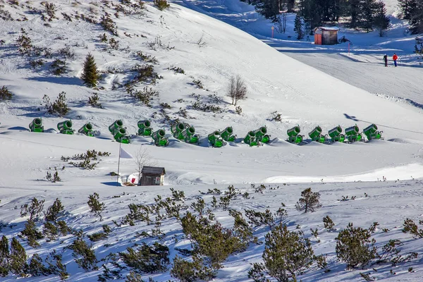 Dağdaki Kar Makineleri — Stok fotoğraf