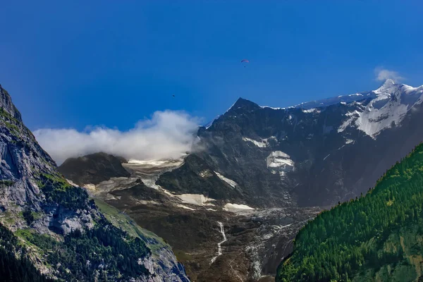Jungfraujoch Una Sella Che Collega Due Grandi 4000 Delle Alpi — Foto Stock