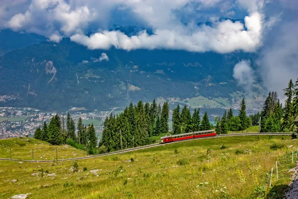 Železnice Schynige Platte Horská Dráha Oblasti Bernese Highlands Švýcarsku — Stock fotografie
