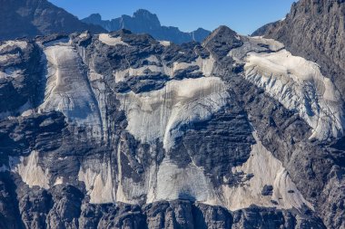 Schlithorn dağından Jungfrau İsviçre Alpleri ve buzulları