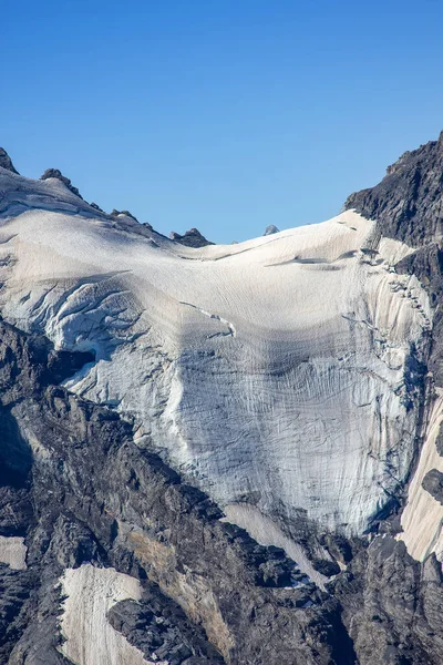 Widok Alpy Szwajcarskie Lodowiec Jungfrau Góry Schlithorn — Zdjęcie stockowe