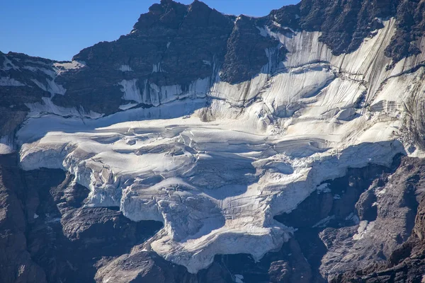 View Jungfrau Swiss Alps Glacier Schlithorn Mountain — Foto de Stock