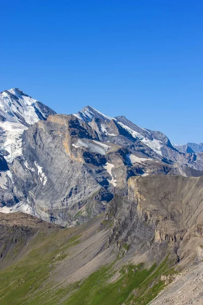 Vista Sulle Alpi Svizzere Sul Ghiacciaio Dello Jungfrau Dalla Cima — Foto Stock