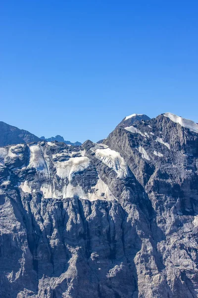 Vista Sulle Alpi Svizzere Sul Ghiacciaio Dello Jungfrau Dalla Montagna — Foto Stock