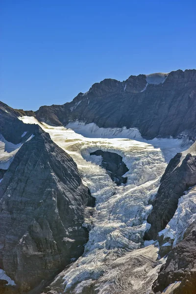 シュリソーン山からのユングフラウ スイス アルプスと氷河の眺め — ストック写真