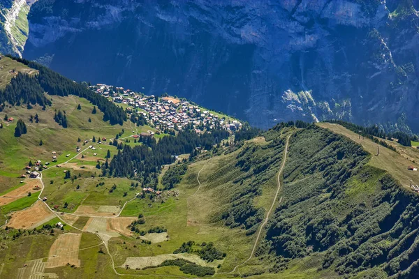 Vista Sobre Alpes Suíços Jungfrau Geleira — Fotografia de Stock