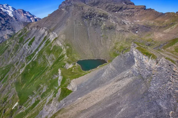 Beautiful Lake High Mountains Swiss Alps — Stock Photo, Image