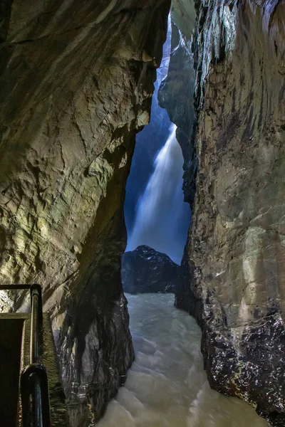 Cascate Trummelbach Lauterbrunnen Svizzera Più Grandi Cascate Sotterranee Europa — Foto Stock