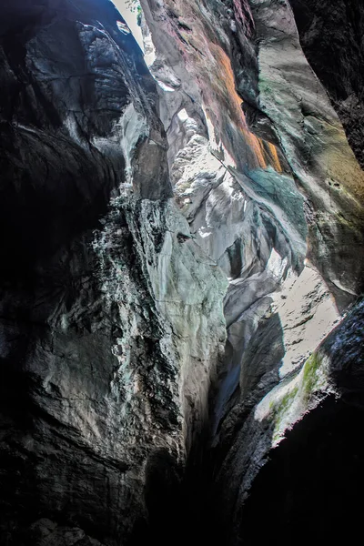 Trummelbachovy Vodopády Lauterbrunnen Švýcarsko Největší Podzemní Vody Evropě — Stock fotografie
