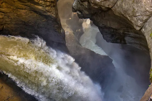 Trummelbach Falls Lauterbrunnen Ελβετία Μεγαλύτερος Υπόγειος Καταρράκτης Της Ευρώπης — Φωτογραφία Αρχείου