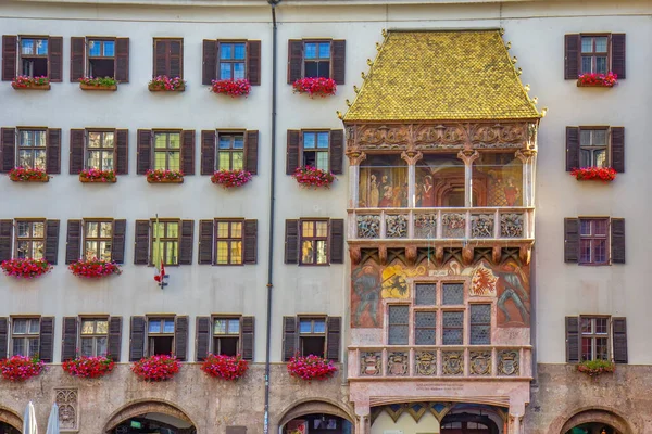 Vista Famoso Telhado Dourado Innsbruck Áustria — Fotografia de Stock